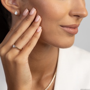 Pierścionek W0222 Diament Laboratoryjny 0,30ct żółte złoto