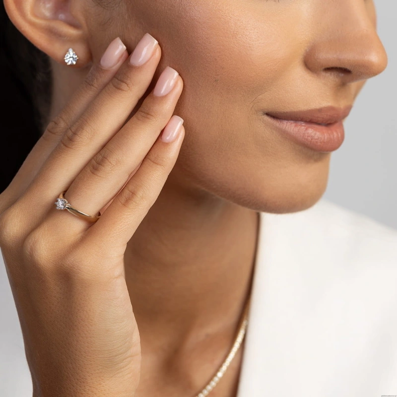 Pierścionek W0222 Diament Laboratoryjny 0,30ct żółte złoto