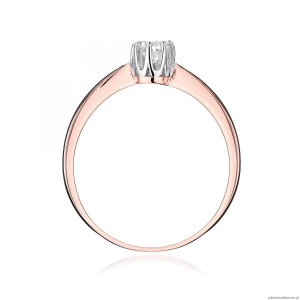 Pierścionek W0228 Diament Laboratoryjny 0,30ct różowe złoto
