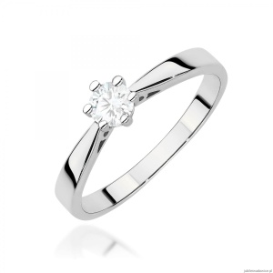 Pierścionek W0229 Diament Laboratoryjny 0,30ct białe złoto