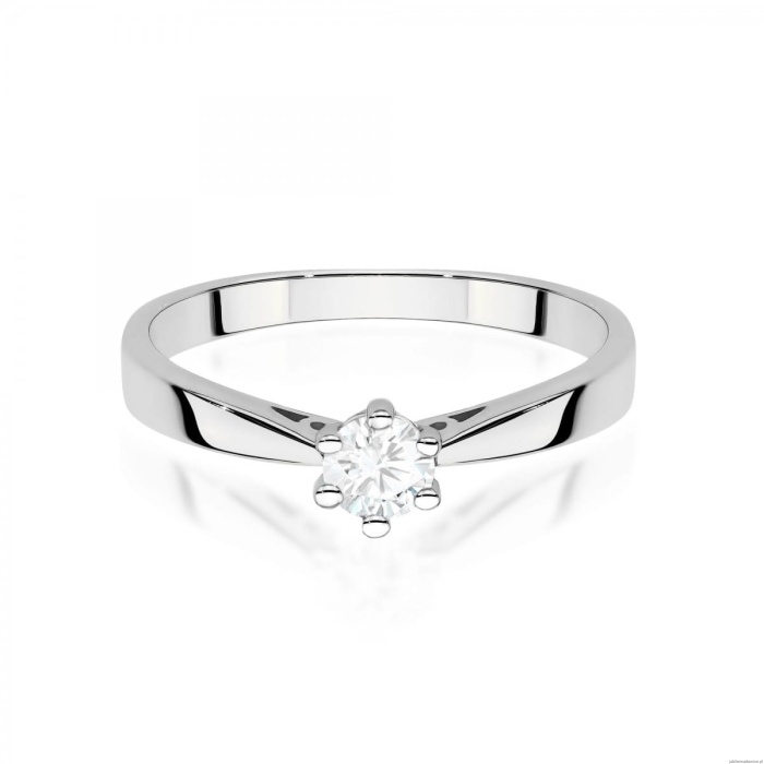 Pierścionek W0229 Diament Laboratoryjny 0,30ct białe złoto