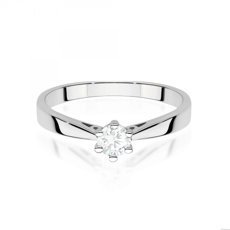 Pierścionek W0229 Diament Laboratoryjny 0,30ct białe złoto