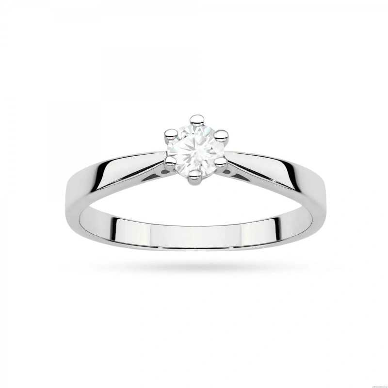 Pierścionek W0229 Diament Laboratoryjny 0,30ct białe złoto