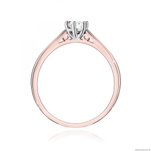 Pierścionek W0229 Diament Laboratoryjny 0,30ct różowe złoto