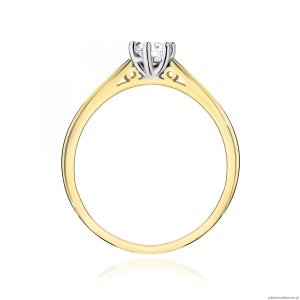 Pierścionek W0229 Diament Laboratoryjny 0,30ct żółte złoto