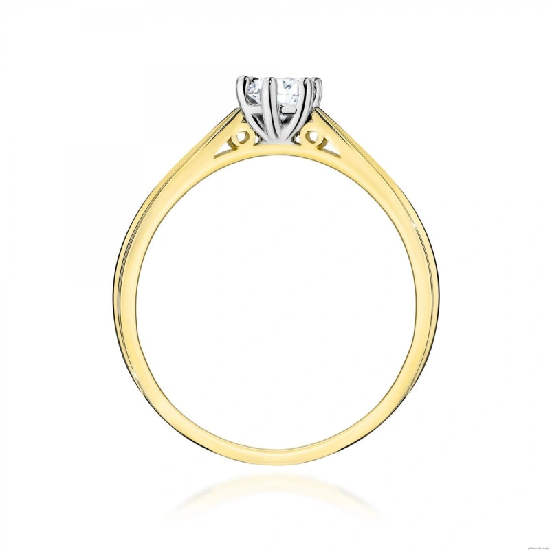 Pierścionek W0229 Diament Laboratoryjny 0,30ct żółte złoto