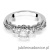 Pierścionek W023 Biały szafir 0,60ct białe złoto