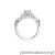 Pierścionek W023 Biały szafir 0,60ct białe złoto