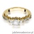 Pierścionek W023 Biały szafir 0,60ct żółte złoto