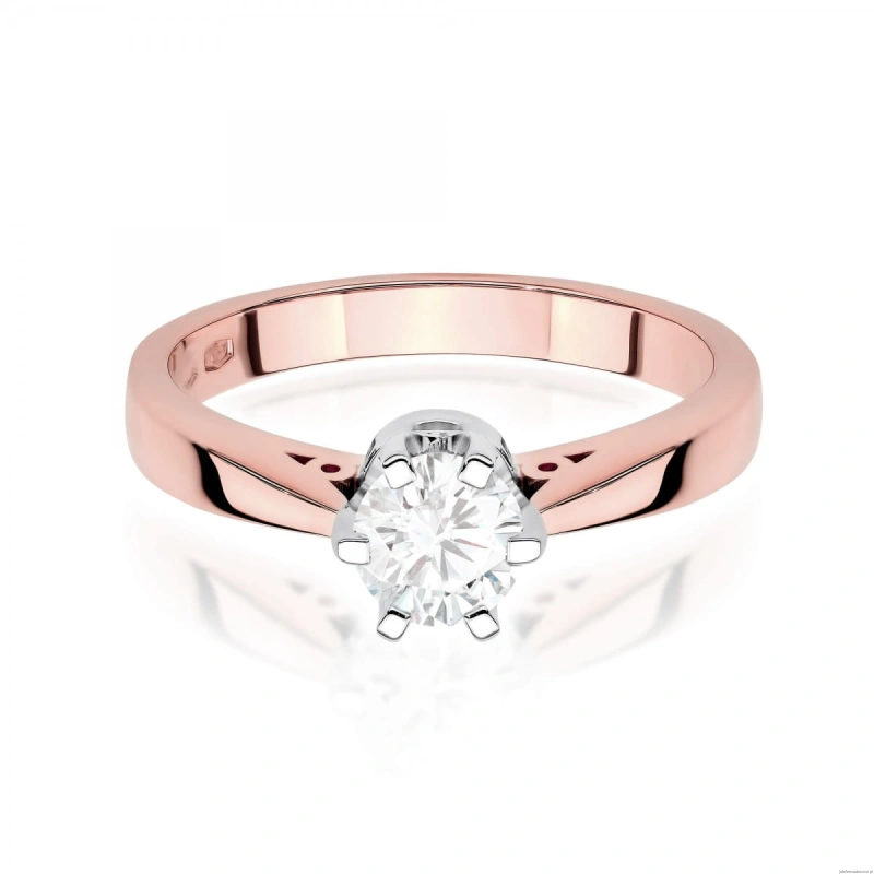 Pierścionek W0234 Diament Laboratoryjny 1,00ct różowe złoto