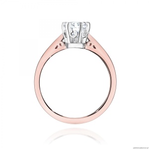 Pierścionek W0234 Diament Laboratoryjny 1,00ct różowe złoto