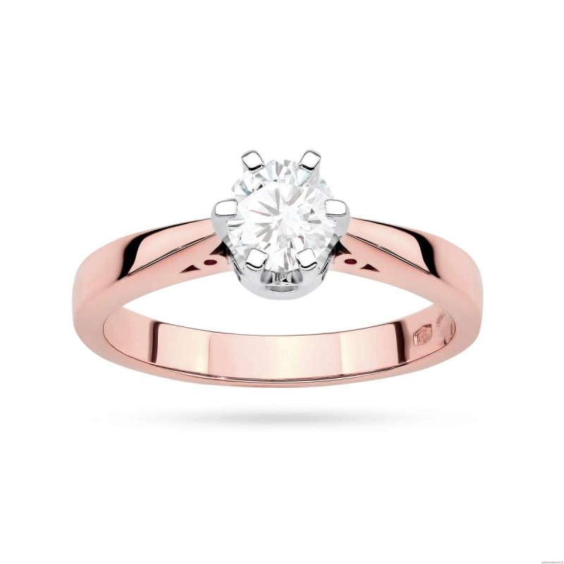 Pierścionek W0234 Diament Laboratoryjny 1,00ct różowe złoto