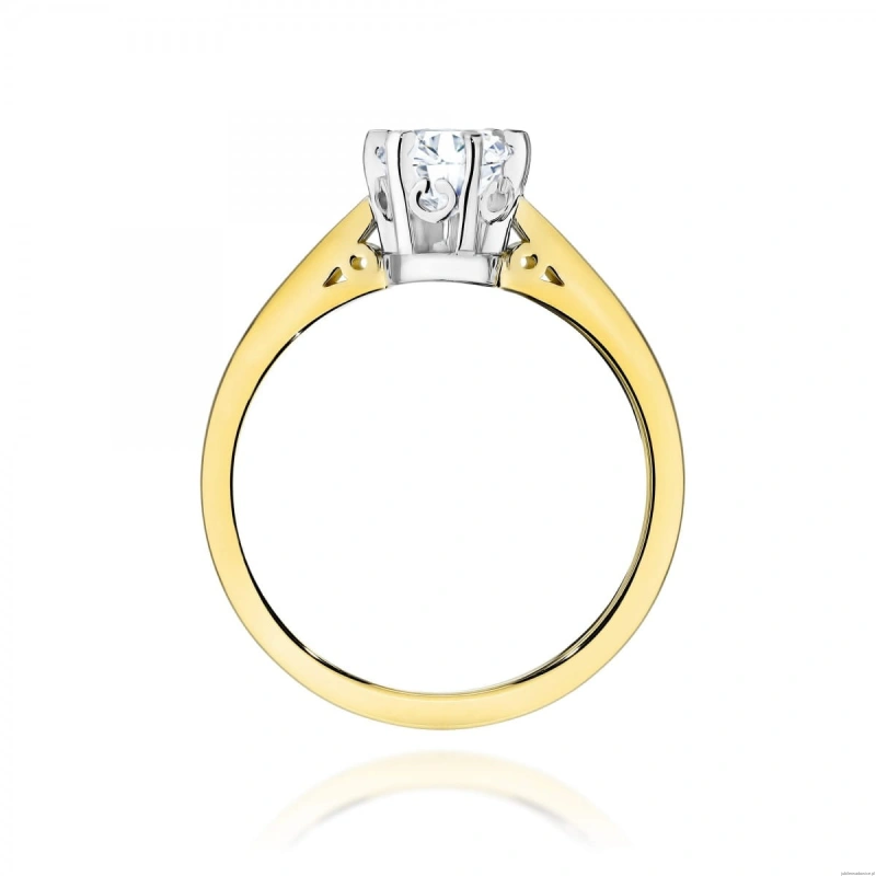 Pierścionek W0234 Diament Laboratoryjny 1,00ct żółte złoto