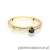 Pierścionek W0258 Czarny Diament 0,12ct żółte złoto