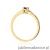 Pierścionek W0258 Czarny Diament 0,12ct żółte złoto