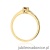 Pierścionek W0258 Rubin 0,15ct żółte złoto