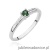 Pierścionek W0258 Szmaragd 0,15ct białe złoto