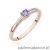 Pierścionek W0258 Tanzanit 0,15ct różowe złoto