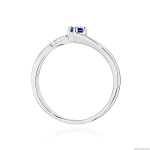 Pierścionek W0262 Szafir 0,15ct białe złoto