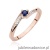 Pierścionek W0262 Szafir 0,15ct różowe złoto