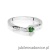 Pierścionek W0262 Szmaragd 0,15ct białe złoto