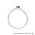 Pierścionek W0262 Szmaragd 0,15ct białe złoto