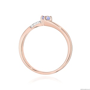 Pierścionek W0262 Tanzanit 0,15ct różowe złoto