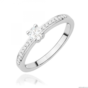 Pierścionek W0288 Diament Laboratoryjny 0,20ct białe złoto