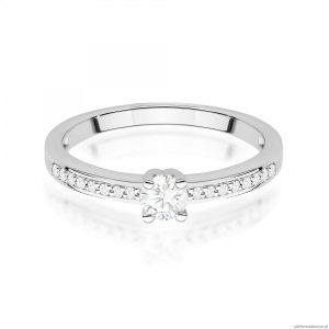 Pierścionek W0288 Diament Laboratoryjny 0,20ct białe złoto