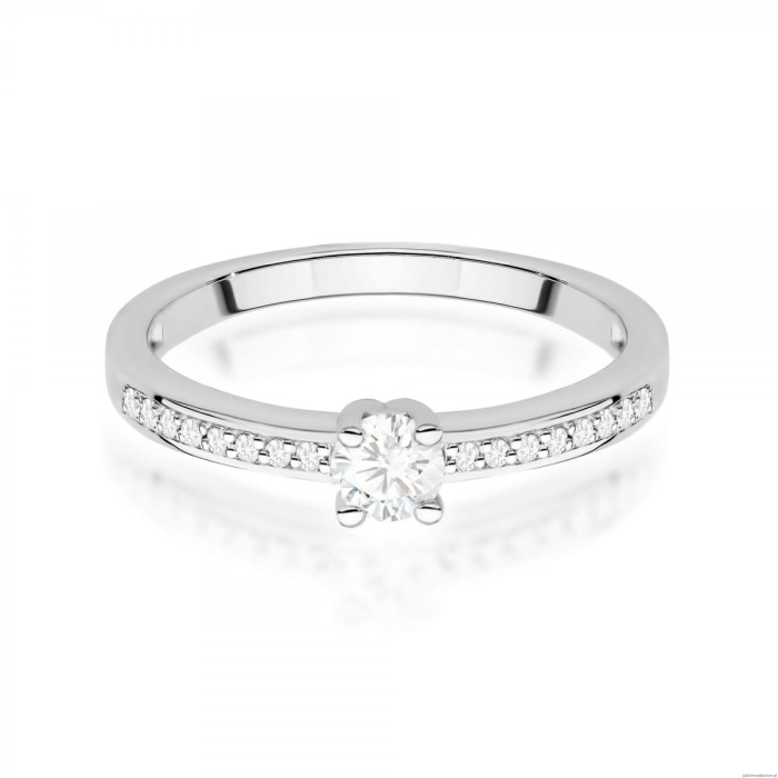 Pierścionek W0288 Diament Laboratoryjny 0,20ct białe złoto