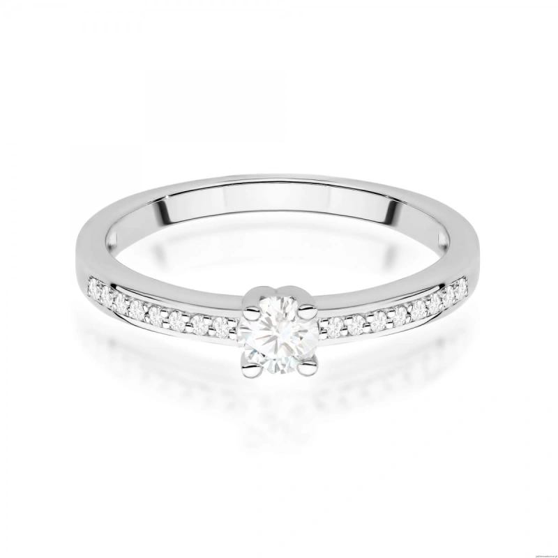 Pierścionek W0288 Diament Laboratoryjny 0,20ct białe złoto