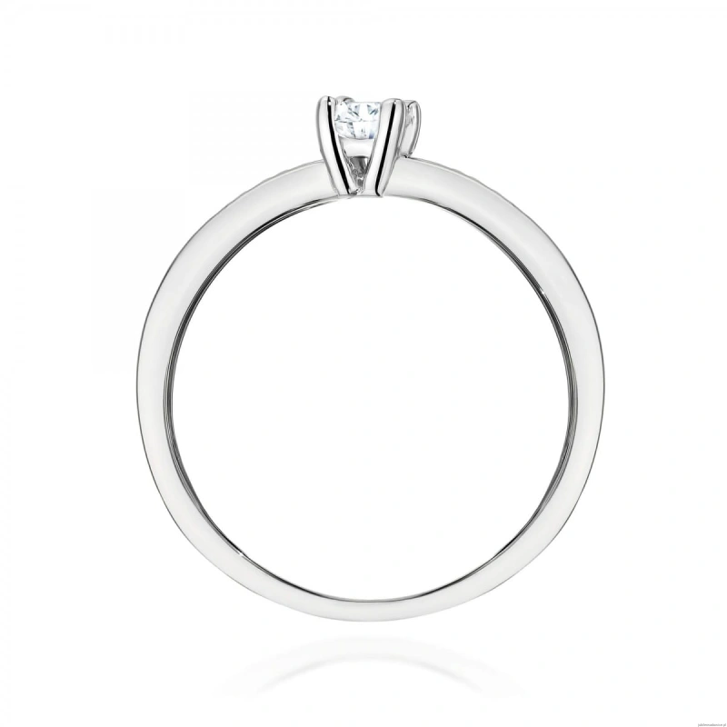 Pierścionek W0288 Diament Laboratoryjny 0,20ct białe złoto
