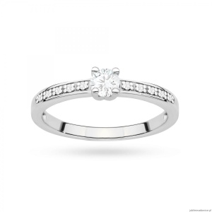 Pierścionek W0288 Diament Laboratoryjny 0,20ct białe złoto
