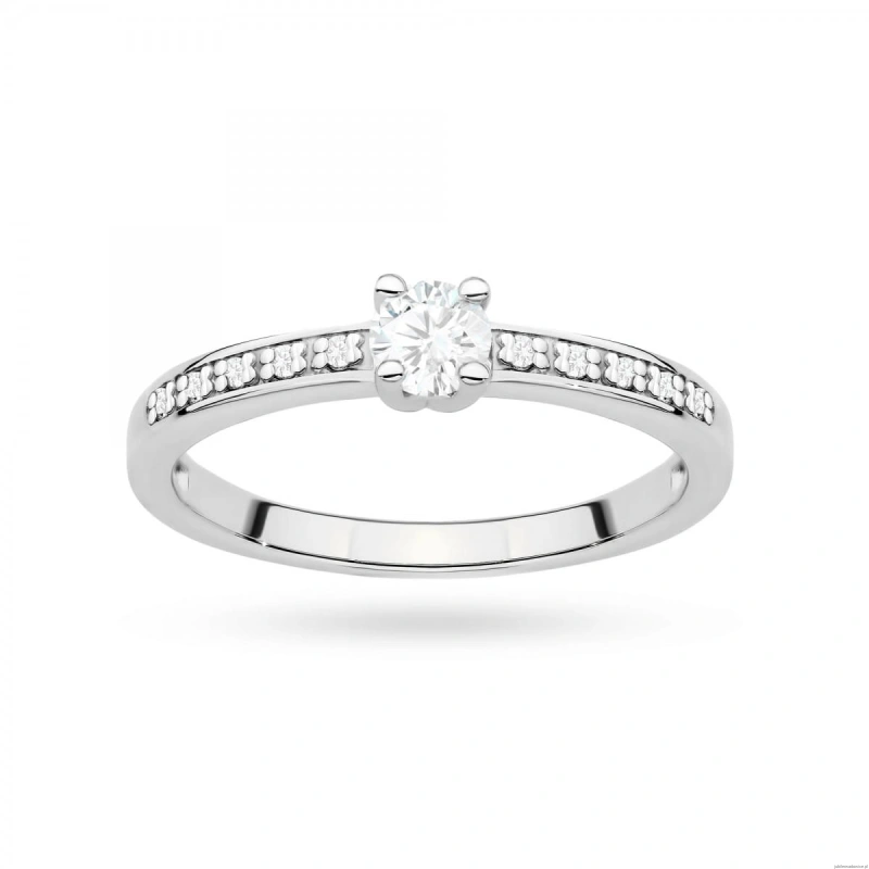 Pierścionek W0288 Diament Laboratoryjny 0,20ct białe złoto
