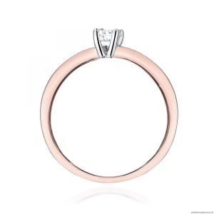 Pierścionek W0288 Diament Laboratoryjny 0,20ct różowe złoto
