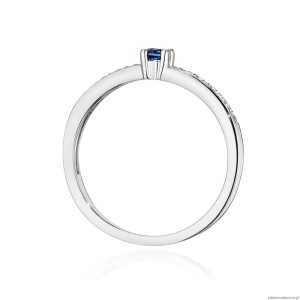 Pierścionek W0288 Szafir 0,15ct białe złoto