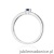 Pierścionek W0288 Szafir 0,15ct białe złoto