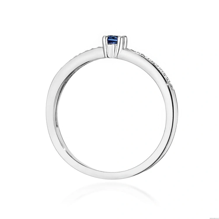 Pierścionek W0288 Szafir 0,15ct białe złoto