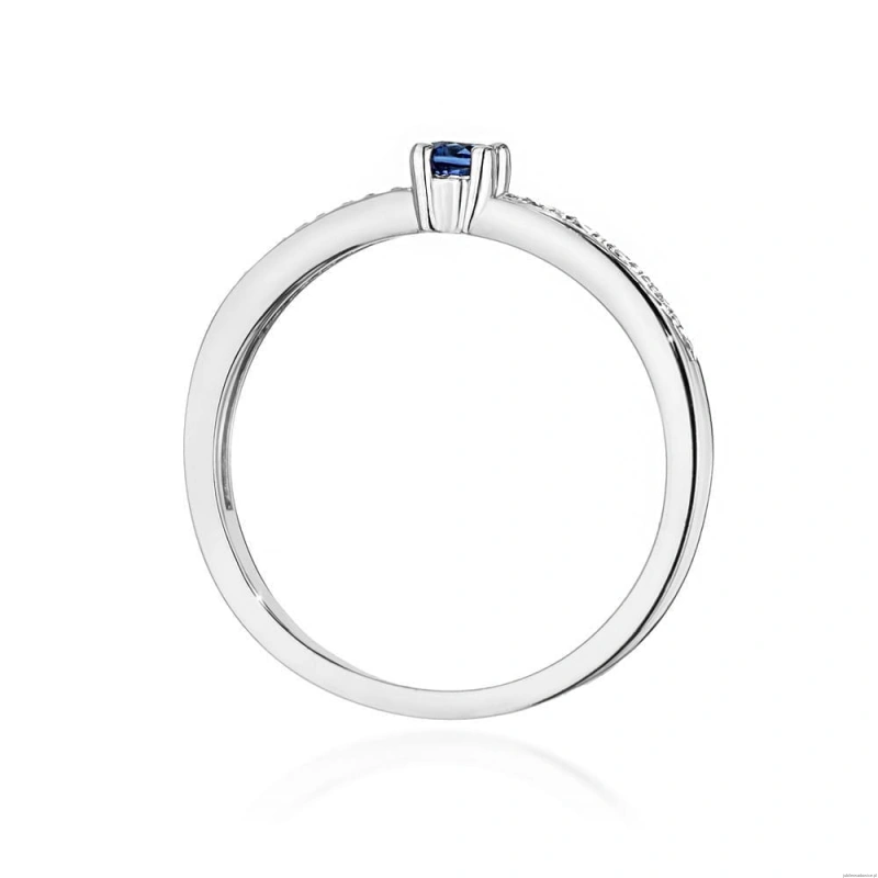Pierścionek W0288 Szafir 0,15ct białe złoto