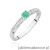 Pierścionek W0288 Szmaragd 0,15ct białe złoto