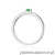 Pierścionek W0288 Szmaragd 0,15ct białe złoto