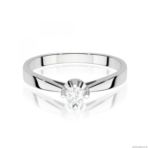 Pierścionek W0293 Diament Laboratoryjny 0,20ct białe złoto
