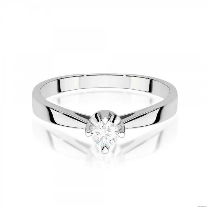 Pierścionek W0293 Diament Laboratoryjny 0,20ct białe złoto