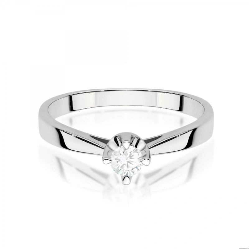 Pierścionek W0293 Diament Laboratoryjny 0,20ct białe złoto