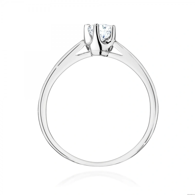 Pierścionek W0293 Diament Laboratoryjny 0,20ct białe złoto