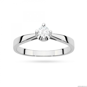 Pierścionek W0293 Diament Laboratoryjny 0,20ct białe złoto