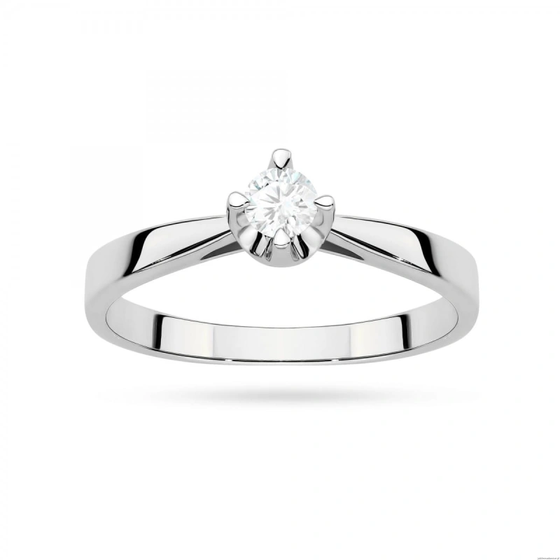 Pierścionek W0293 Diament Laboratoryjny 0,20ct białe złoto