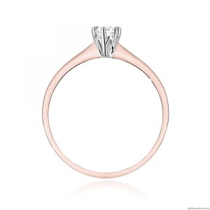 Pierścionek W0317 Diament Laboratoryjny 0,20ct różowe złoto