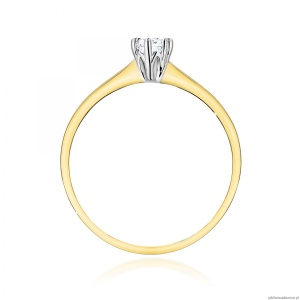 Pierścionek W0317 Diament Laboratoryjny 0,20ct żółte złoto