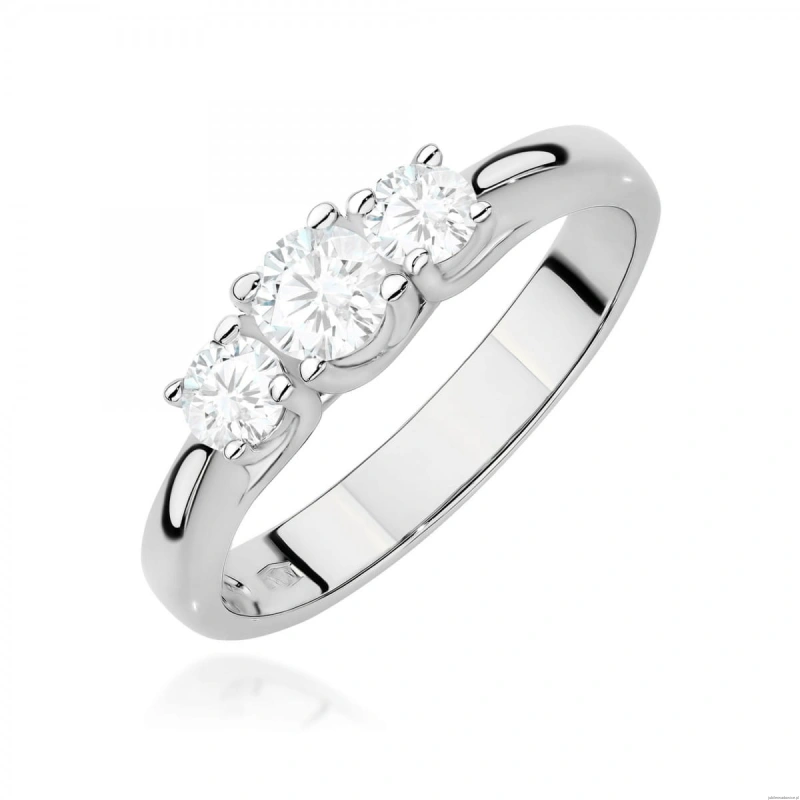 Pierścionek W0344 Diament Laboratoryjny 0,25ct białe złoto